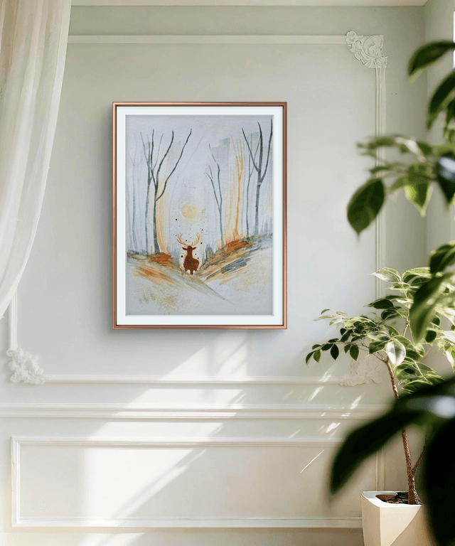 Aurore et cerf